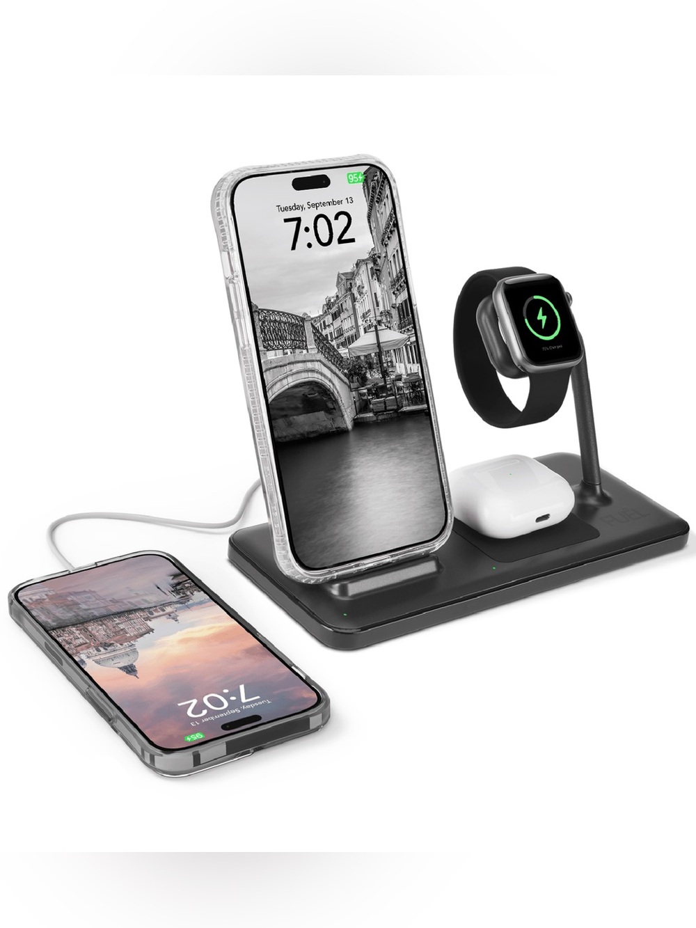 4 in-1 Wireless Charging Station - Black